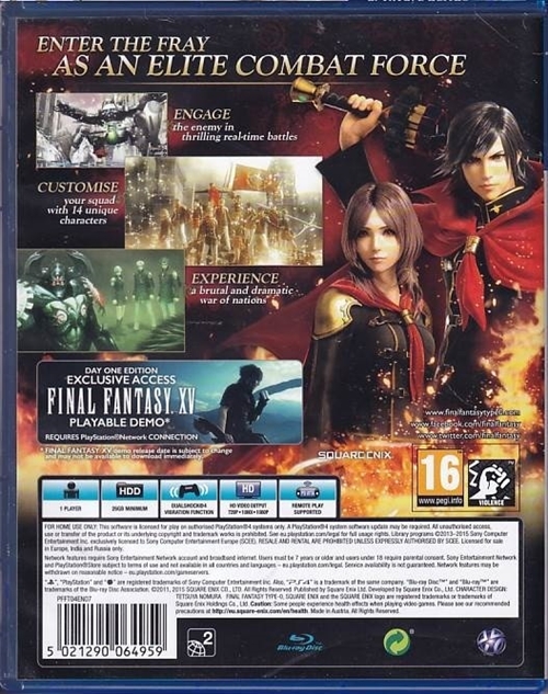 Final Fantasy Type 0 HD - PS4 (B Grade) (Genbrug)